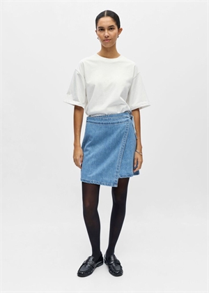 Rosie mw denim short wrap skirt Blue Denim Object 